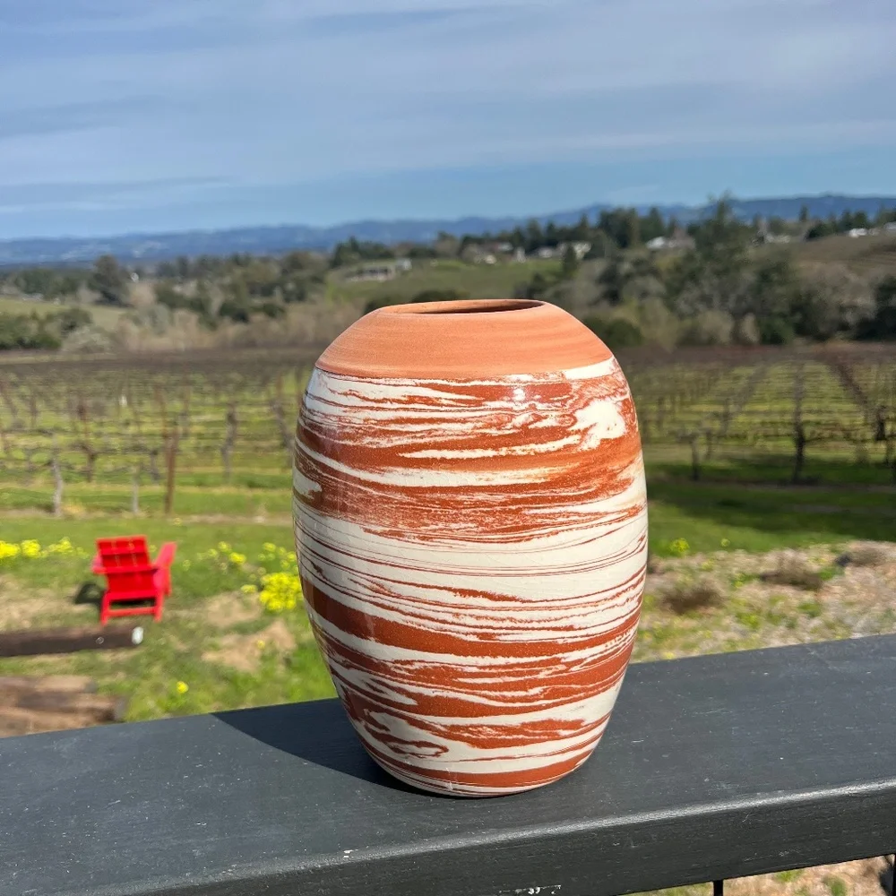Handmade Sedona Swirl Pottery Vase – Inspired by Sedona's Vortex Energy